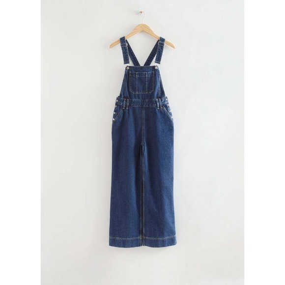 Other Stories Wide Leg Cropped Overalls Large 10 - Picture 6 of 16